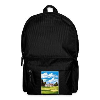 Die Reiseposterkarte des Olympi Golf Club Course - Rucksack - Schwarz - Vorne