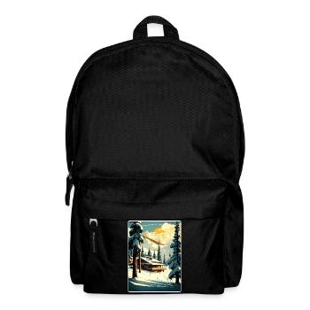 Jackson Hole Ski Reise Poster Souvenir Farbe WPA - Rucksack - Schwarz - Vorne