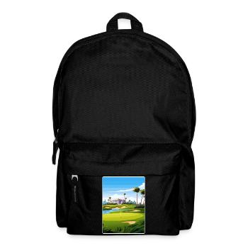 Riviera Country Club Golf Travel Poster Souvenir - Backpack - black - Front