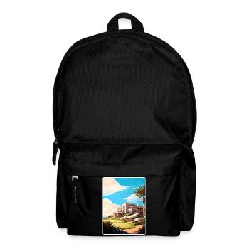 Riviera Country Club Golf Travel Poster Souvenir - Backpack - black - Front