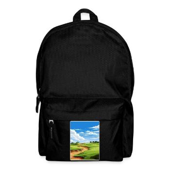 Erin Hills Golf Club Course Travel Poster Souvenir - Backpack - black - Front