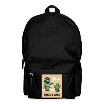 Mexico cactus design - Backpack - black - Front