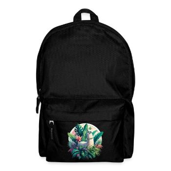 Llama Jungle Plants Palm Trees Gift - Backpack - black - Front