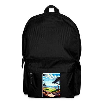 Pebble Beach Golf Links Travel Poster Souvenir WPA - Backpack - black - Front