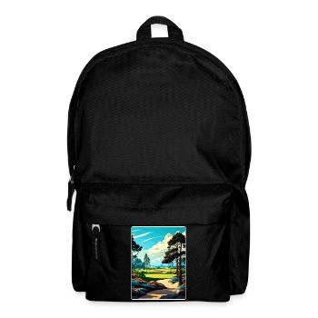 Poppy Hills Golfplatz Reiseposter Souvenir WPA - Rucksack - Schwarz - Vorne