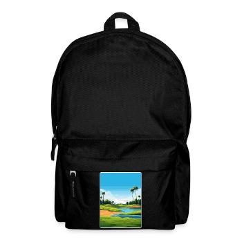 Tpc Sawgrass Golf Course Affiche de voyage souvenir - Sac à dos - noir - Devant