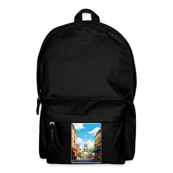 Paris Frankreich Reise Poster Souvenir Postkarte Farbe - Rucksack - Schwarz - Vorne