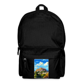 Athens Greece Travel Poster Souvenir Painting WPA - Backpack - black - Front