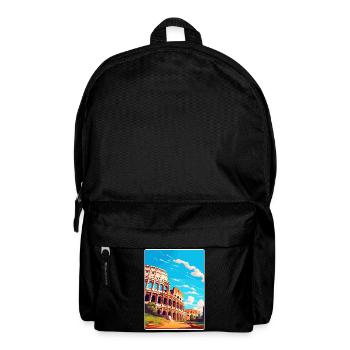Rom Italien Reise Poster Souvenir Postkarte Farbe - Rucksack - Schwarz - Vorne
