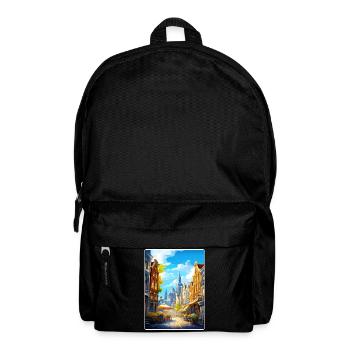 Amsterdam Niederlande Reiseposter Souvenir WPA - Rucksack - Schwarz - Vorne