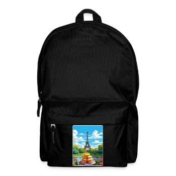 Paris Frankreich Reise Poster Souvenir Postkarte Farbe - Rucksack - Schwarz - Vorne