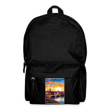 Bordeaux France Affiche de voyage Peinture Souvenir WPA - Sac à dos - noir - Devant