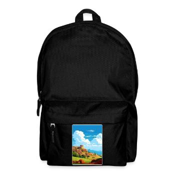 Némée Grèce Affiche de voyage Peinture de carte postale souvenir - Sac à dos - noir - Devant