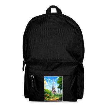 Paris Frankreich Reise Poster Souvenir Postkarte Farbe - Rucksack - Schwarz - Vorne