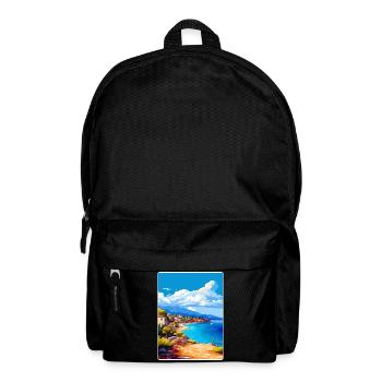 Île d’Agistri Grèce Affiche de voyage Souvenir WPA - Sac à dos - noir - Devant