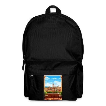 Siena Italien Reise Poster Souvenir Postkarte Farbe - Rucksack - Schwarz - Vorne