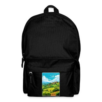 Italien Reise Poster Souvenir WPA Postkarte Malerei - Rucksack - Schwarz - Vorne