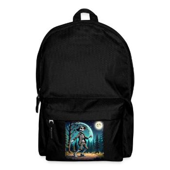 Mysterious Skeleton in Hat and Jacket - Backpack - black - Front