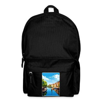 Aarhus Denmark Travel Poster Souvenir Painting WPA - Backpack - black - Front