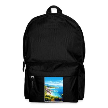 Corse France Voyage Poster Souvenir Peinture WPA - Sac à dos - noir - Devant