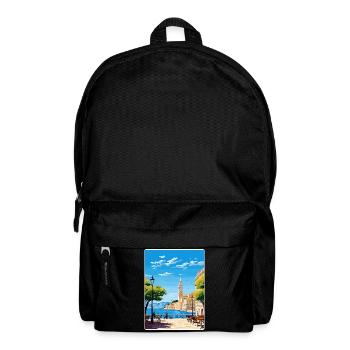 Triste Italien Reise Poster Souvenir Postkarte Farbe - Rucksack - Schwarz - Vorne