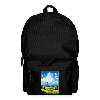 Odenwald Germany Travel Poster Souvenir Paint WPA - Backpack - black - Front