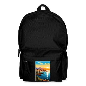 Antalya Turquie Voyage Affiche Souvenir Peinture WPA - Sac à dos - noir - Devant