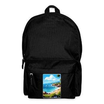 Corse France Voyage Poster Souvenir Peinture WPA - Sac à dos - noir - Devant