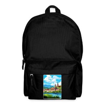 Heidelberg Allemagne Affiche de voyage Peinture Souvenir WP - Sac à dos - noir - Devant