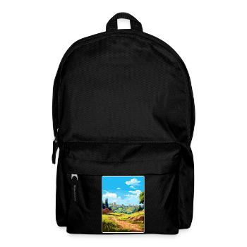 Troy Turkey Travel Poster Souvenir Postcard Paint - Backpack - black - Front