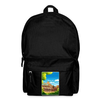 Vérone Italie Affiche de voyage Souvenir Carte Postale Peinture - Sac à dos - noir - Devant