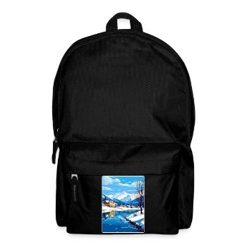 Zell am See Salzburg Österreich Reiseposterkarte - Rucksack - Schwarz - Vorne