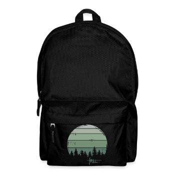 Wald retro Freiheit Baum Natur Graffiti Symbol - Rucksack - Schwarz - Vorne