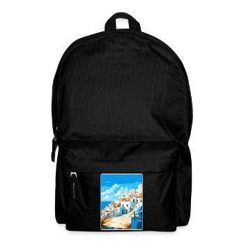Karpathos Greece Travel Poster Souvenir Paint WPA - Backpack - black - Front