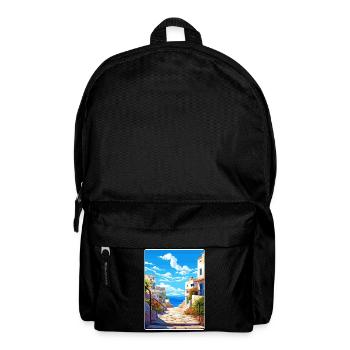Heraklion Greece Travel Poster Souvenir Paint WPA - Backpack - black - Front