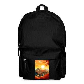 Athens Greece Travel Poster Souvenir Painting WPA - Backpack - black - Front