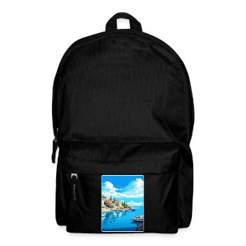 Île d’Agistri Grèce Affiche de voyage Souvenir WPA - Sac à dos - noir - Devant