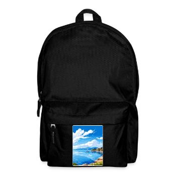 Île de Meganisi Grèce Affiche de voyage Souvenir WPA - Sac à dos - noir - Devant