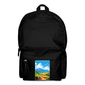 Mont Creten Grèce Affiche de voyage vintage Souvenir - Sac à dos - noir - Devant