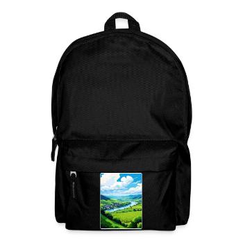 Vallée de la Moselle Allemagne Affiche de voyage Souvenir WPA - Sac à dos - noir - Devant