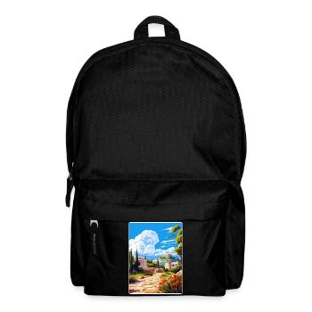 Grèce Voyage Affiche Souvenir Peinture WPA - Sac à dos - noir - Devant