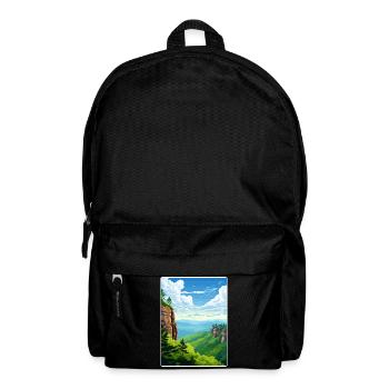Elbsandsteingebirge Deutschland Reiseposter WPA - Rucksack - Schwarz - Vorne