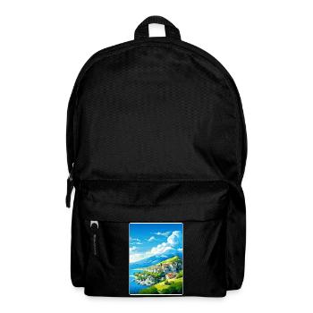 Mont Pélion Grèce Affiche de voyage vintage Souvenir - Sac à dos - noir - Devant