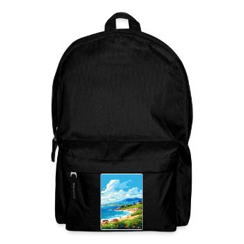 Mani Halbinsel Griechenland Reiseposter Souvenir WPA - Rucksack - Schwarz - Vorne