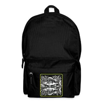 Perch Angler Silhouette Design - Backpack - black - Front