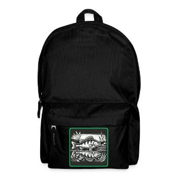 Perch predatory fish design - Backpack - black - Front