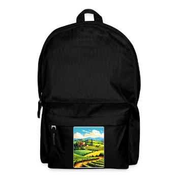 Toskana Italien Reise Poster Souvenir Malerei WPA - Rucksack - Schwarz - Vorne