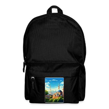 Istanbul Turkey Travel Poster Souvenir Paint WPA - Backpack - black - Front