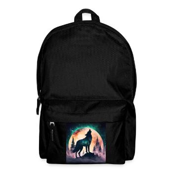 Le loup de la pleine lune - Sac à dos - noir - Devant