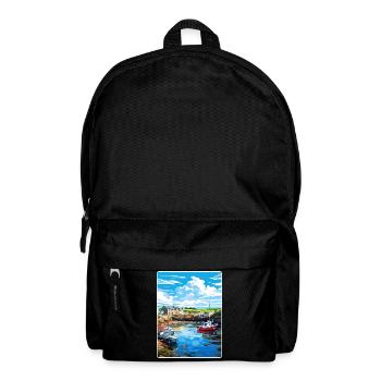 Bude Cornwall England Reiseposter Souvenir WPA - Rucksack - Schwarz - Vorne